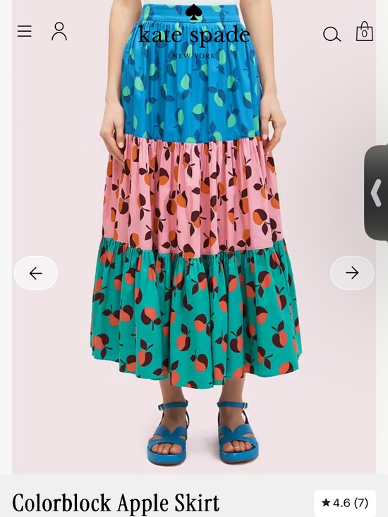 kate spade Dresses & Skirts - kate spade Blue, Pink, Teal Colorblock Apple Tiered Maxi Skirt NWOT 14